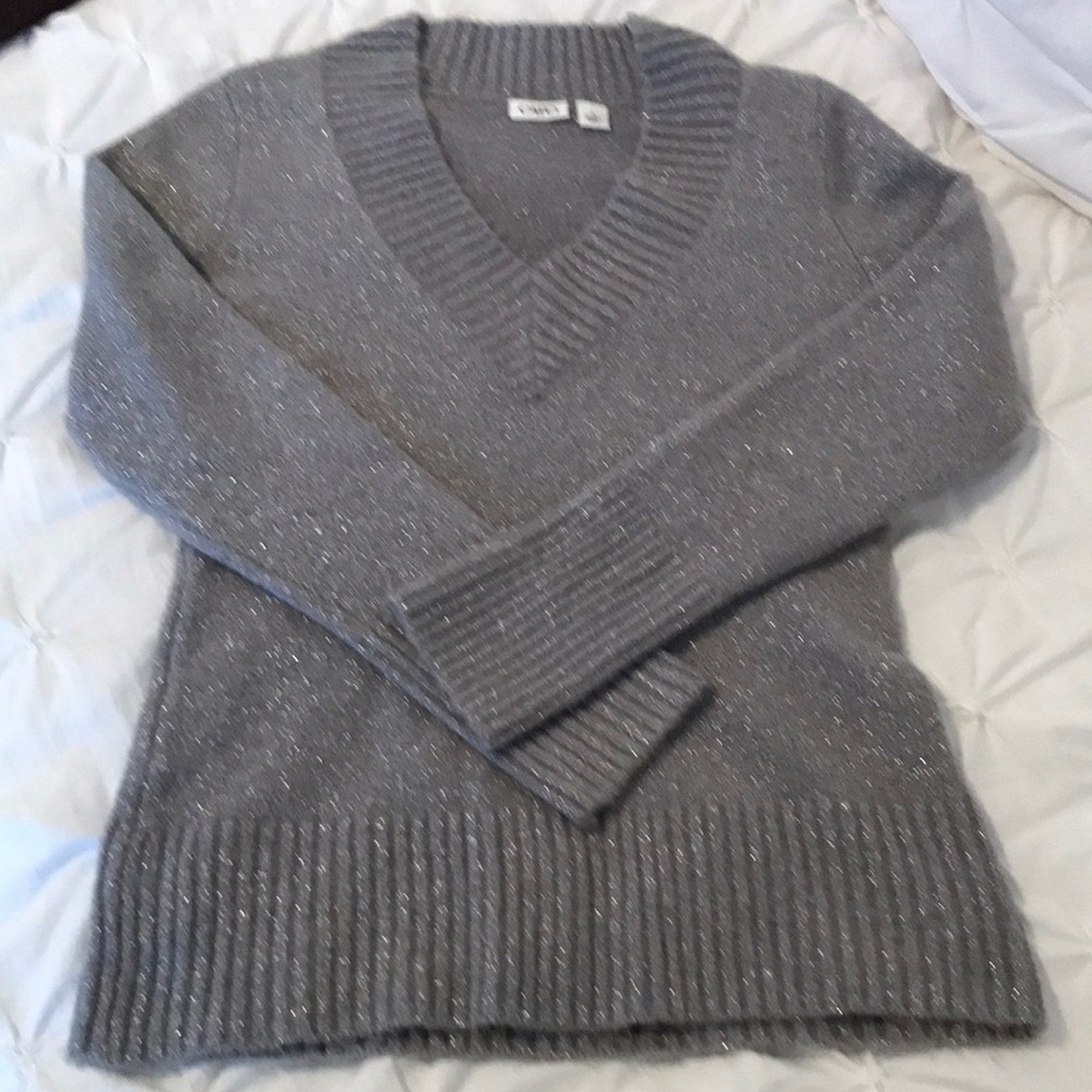 grey silver sweater